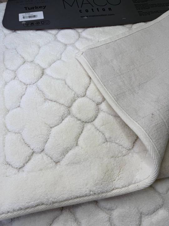 Килимки для ванни Maco Cotton Yonca (Кремовий, 60х100 / 50х60)