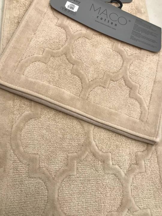 Килимки для ванни Maco Cotton Silvia (Бежевий, 60х100 / 50х60)