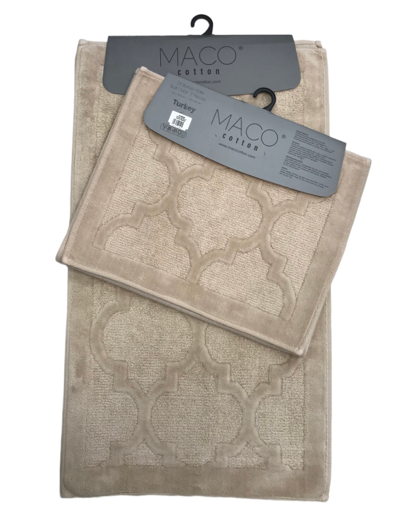 Килимки для ванни Maco Cotton Silvia (Бежевий, 60х100 / 50х60)
