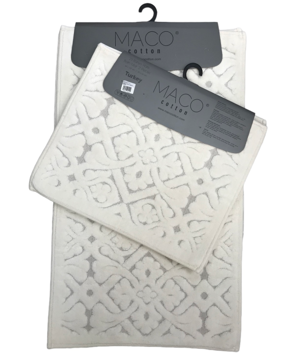 Килимки для ванни Maco Cotton (Luna кремовий, 100х60-1шт 50х60-1шт)