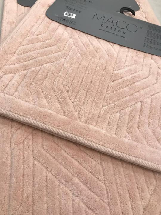 Килимки для ванни Maco Cotton (Рожевий, 60х100 / 50х60)