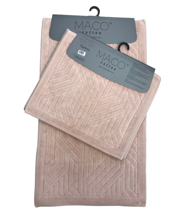 Килимки для ванни Maco Cotton (Рожевий, 60х100 / 50х60)