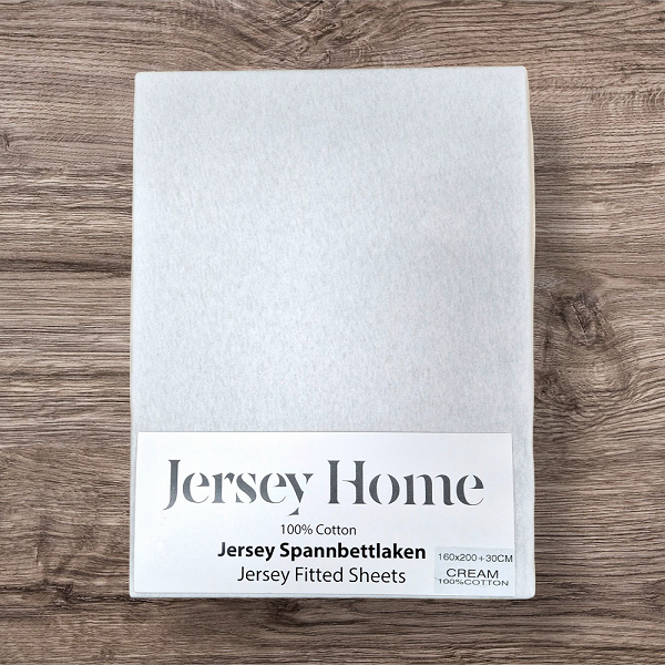 Простирадло трикотажне на резинці Jersey Home (Кремовий)