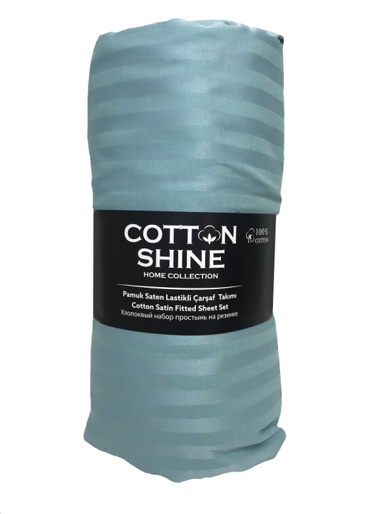 Простирадло на гумці Cotton Shine (Бірюзовий, 160х200)