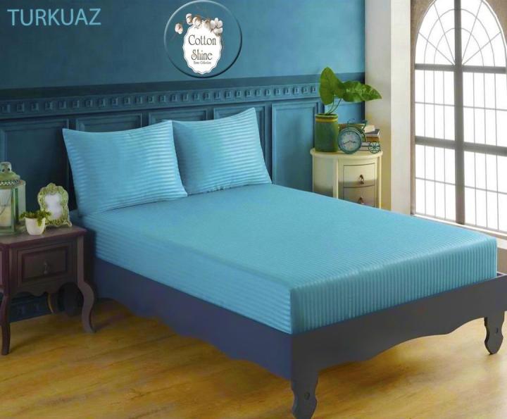 Простирадло на гумці Cotton Shine (Бірюзовий, 160х200)