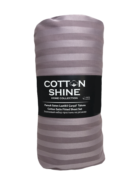 Простирадло на гумці Cotton Shine (Фіолетовий, 160х200)