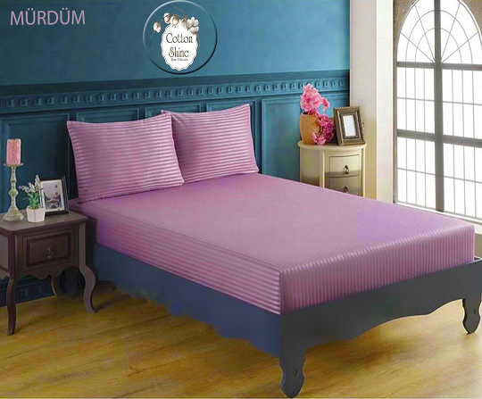 Простирадло на гумці Cotton Shine (Фіолетовий, 160х200)