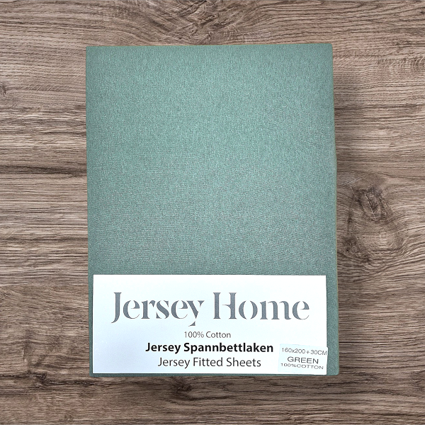 Простирадло трикотажне на резинці Jersey Home (Зелений)