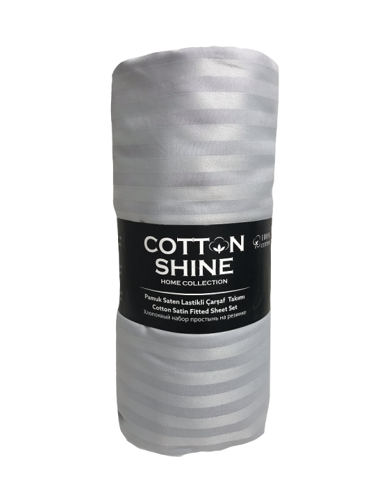 Простирадло на гумці Cotton Shine (Сірий, 180х200)