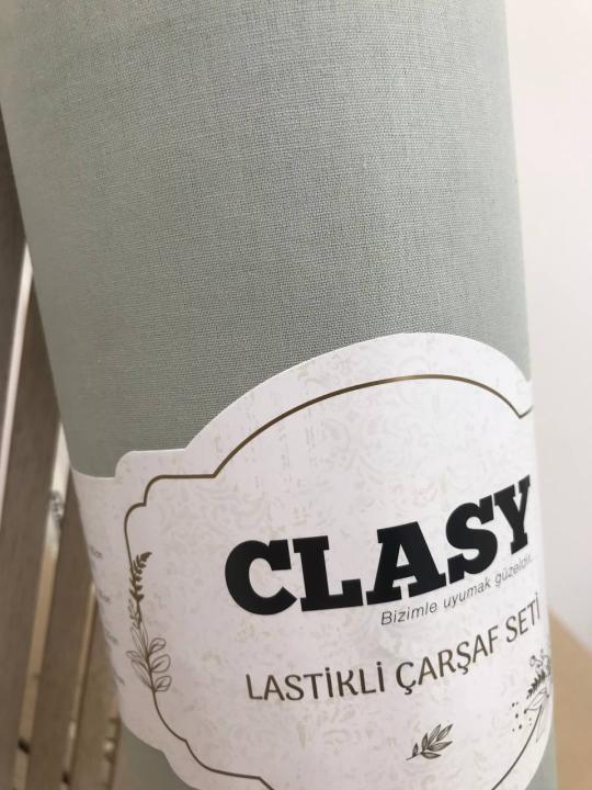Простирадло на резинці з наволочками Clasy ранфорс (М'ятний, 160х200)