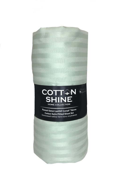 Простирадло на гумці Cotton Shine (Салатовий, 160х200)