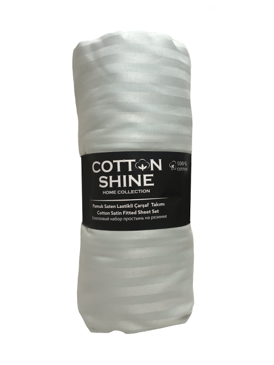 Простирадло на гумці Cotton Shine (М'ятний, 160х200)