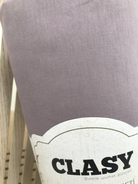 Простирадло на резинці з наволочками Clasy ранфорс (Фіолетовий, 160х200)