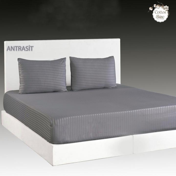 Простирадло на гумці Cotton Shine (Антрацит, 160х200)