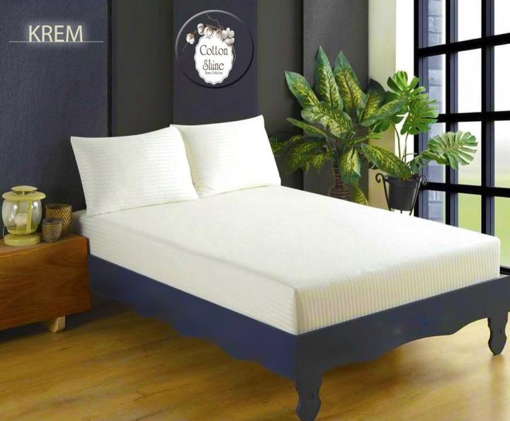 Простирадло на гумці Cotton Shine (Кремовий, 160х200)