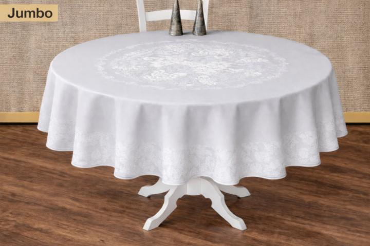 Скатертина Jumbo кругла (Сірий, d-180)