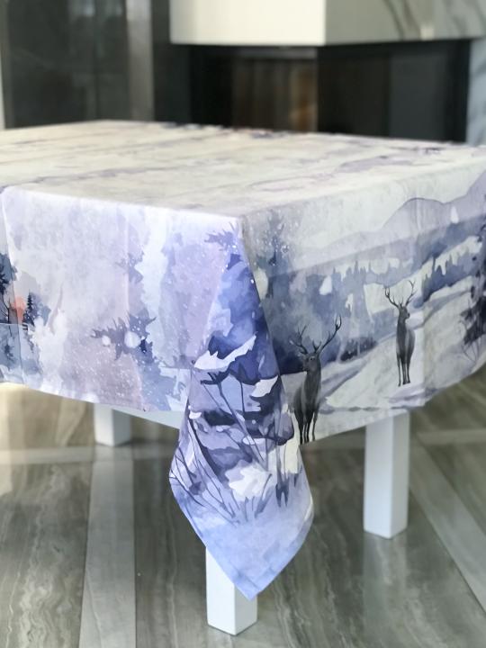 Скатертина Різдвяна, бавовна (Зима, 140х220)