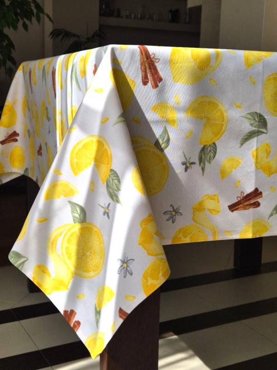 Скатертини водовідштовхуюча Спокуса сну (Лимон з корицею, 125х175)