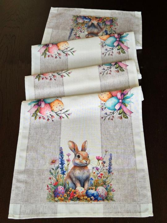Скатертина Великодня (Зайчик з лавандою)