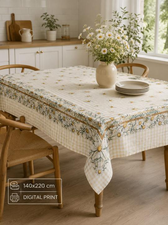 Скатертини Спокуса Сну digital print (Ромашка, 140х220)