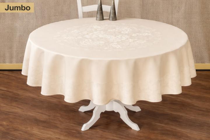 Скатертина Jumbo водовідштовхуюча коло (Кремовий, d-160)