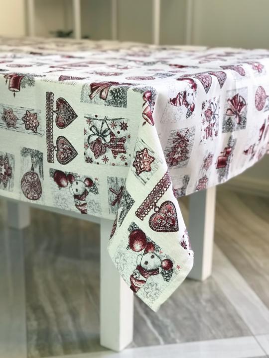 Новорічна колекція гобеленова новорічна Visatex сніговик (Червоний)