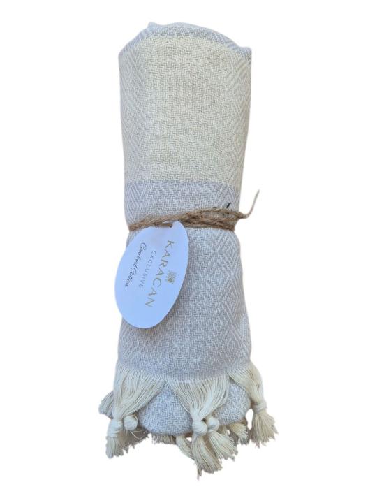 Пляжний рушник Караджан пештемаль (Сірий, 100х180)