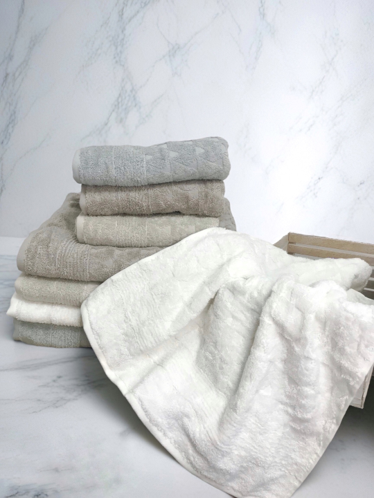 Рушник бавовняний, махровий Karacan Tokyo (Кремовий)