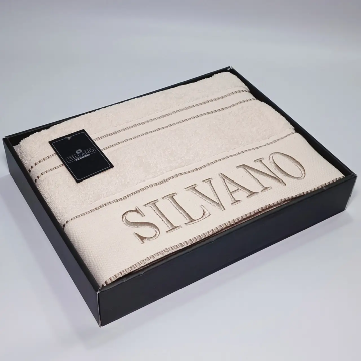 Рушник махровий Silvano (Кремовий, 100х150)