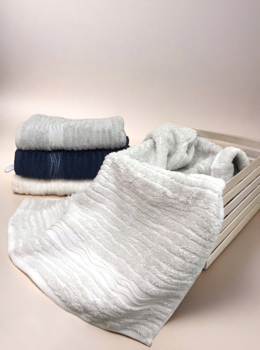 Рушник бавовняний, махровий Karacan Arwen (Сірий)