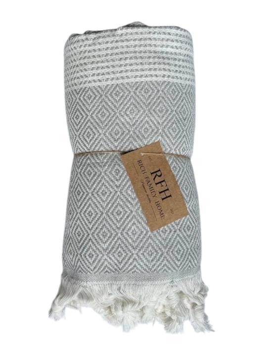 Пляжний рушник великий RFH (Антрацит, 100х180)