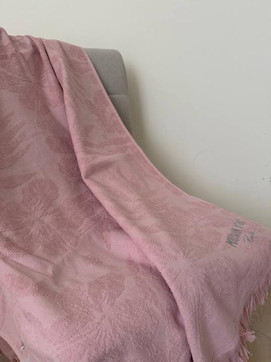 Пляжний рушник бавовняний Maison D'or Hawaii (Рожевий, 85х150)