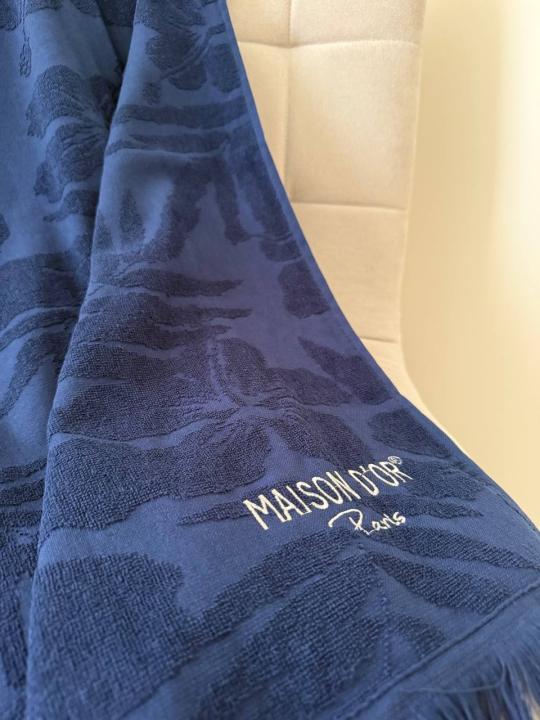 Пляжний рушник бавовняний Maison D'or Hawaii (Синій, 85х150)