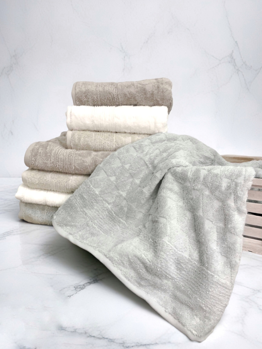 Рушник бавовняний, махровий Karacan Tokyo (Сірий)