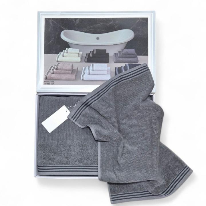 Комплекти рушників Maison D`or PURALIGNE (Антрацит, 3шт.)