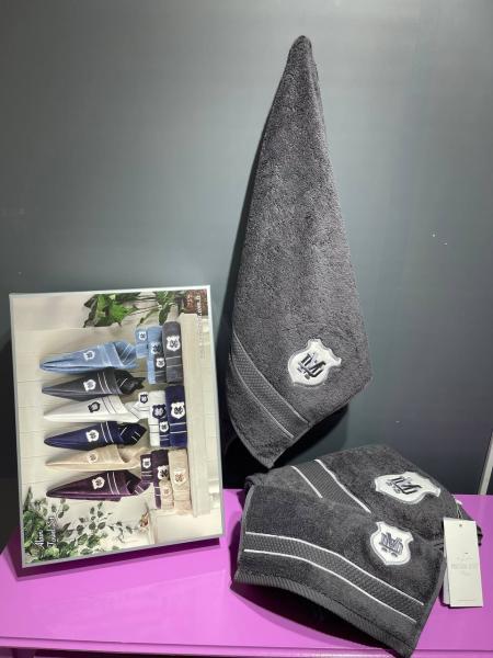 Набір рушників Maison D'or Alain (Антрацит, 30х50 / 50х100 / 70х140)