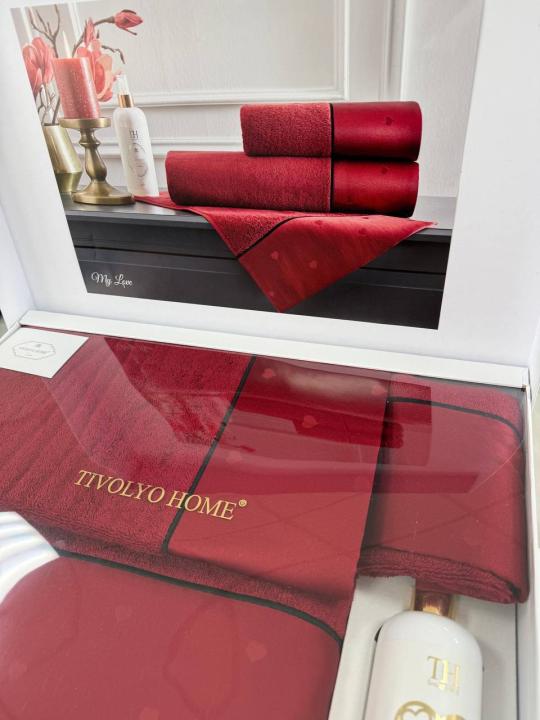 Подарунковий комплект рушників Tivolyo Home (My Love, 50х100 / 75х150)