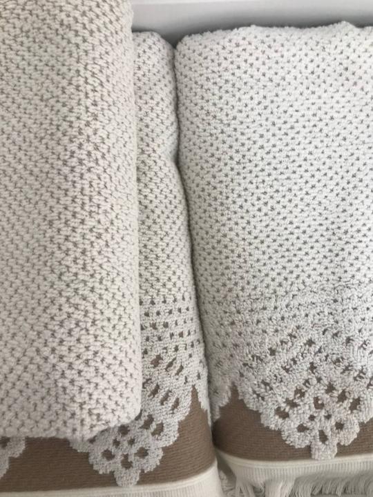 Набір рушників Maison D'or Jacquard Naturelle (Кремовий, 40х60 / 50х100 / 70х140)