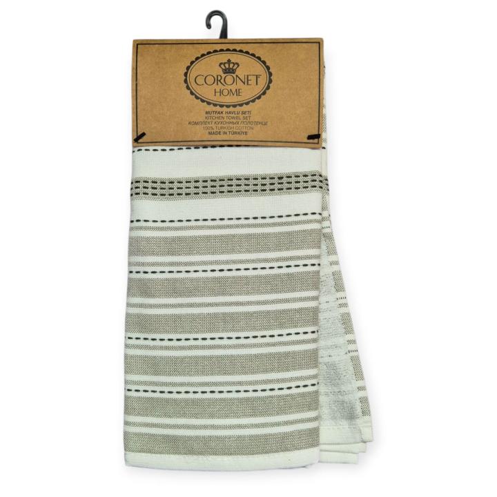 Комплекти рушників для кухні CORONET HOME 2 шт (АР02 Зелений, 40х60)
