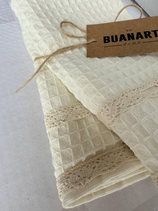 Набір кухонних рушників BUANART (Кремовий, 40х60)