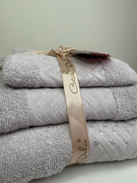 Набір рушників Coton Delux асорті (Бузковий, 30х50 / 50х90 / 70х140)