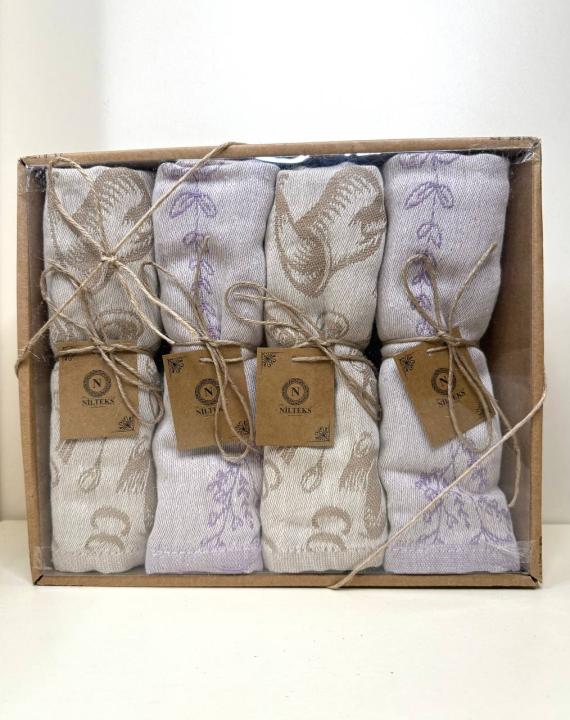 Набір кухонних рушників Nilteks з жакардовим малюнком (Фіолетовий, 40х60)