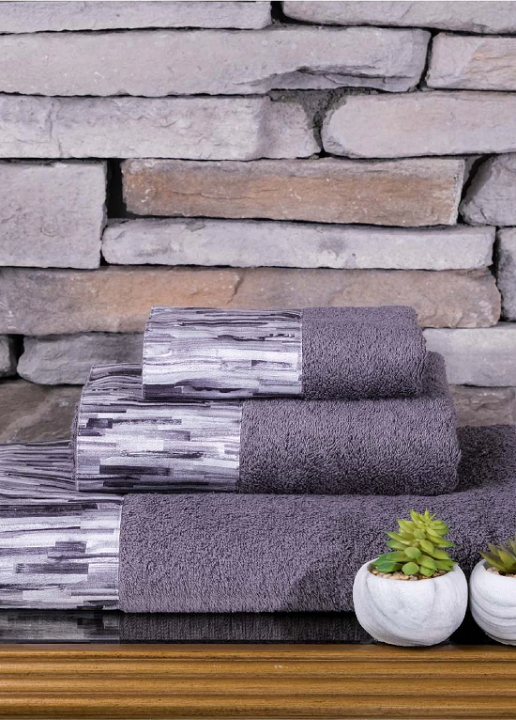 Набір рушників Dantela (Сірий, 30х50 / 50х90 / 70х140)