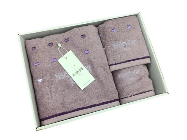Набір рушників Maison D'or Candy Love lilac (Фіолетовий, 30х50 / 50х90 / 70х140)