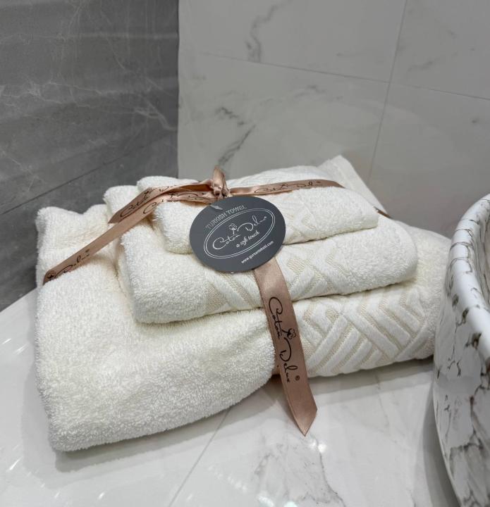 Набір рушників Coton Delux асорті (Кремовий, 30х50 / 50х90 / 70х140)