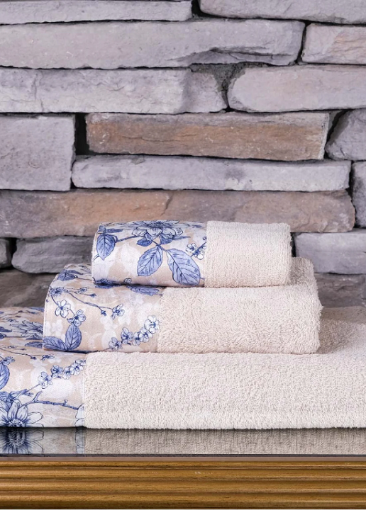 Комплект рушників Dantela (Бежевий 9642, 30х50 / 50х90 / 70х140)