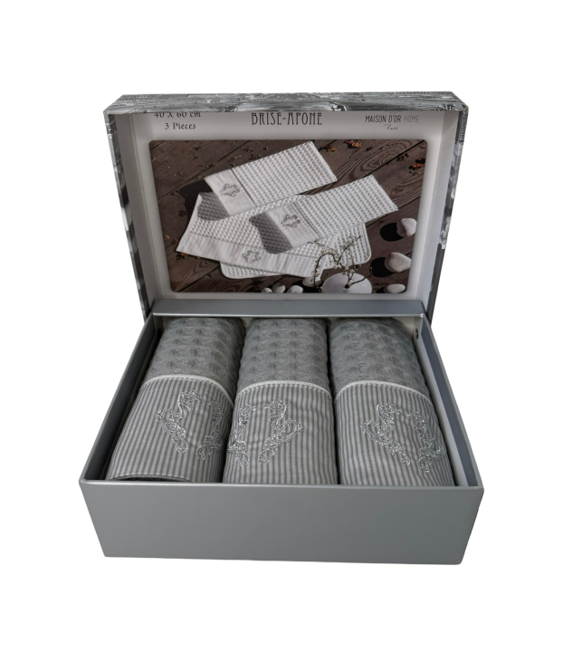 Набір рушників Maison D'or Brise Arone 3 шт (Сірий, 40х60)