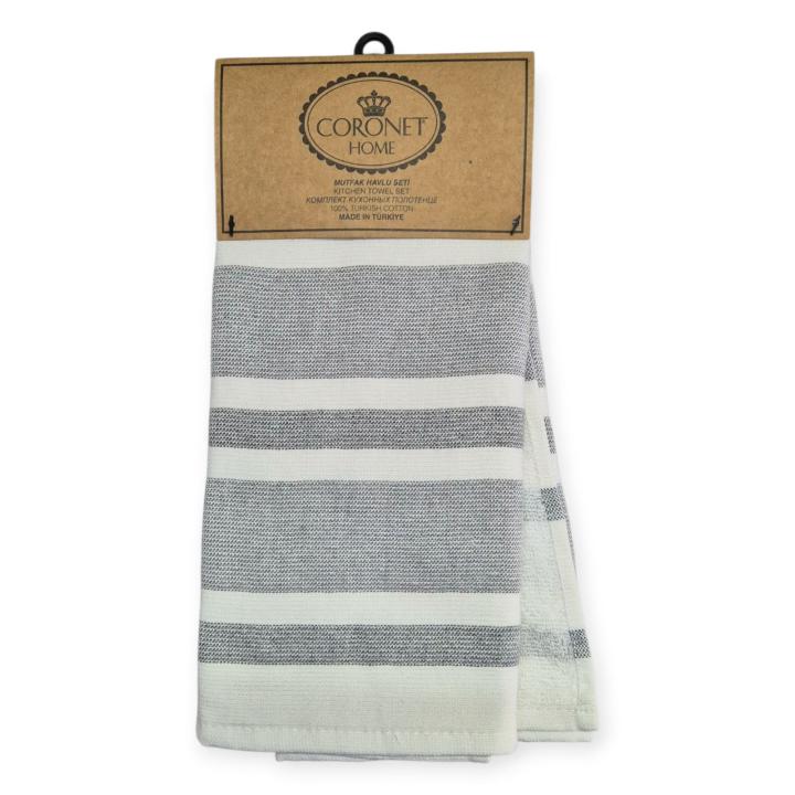 Комплекти рушників для кухні CORONET HOME 2 шт (АР01 Сірий, 40х60)