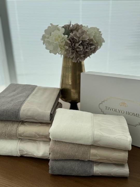 Комплекти рушників Tivolyo Home Stella (Кремовий, 50х100 / 75х150)