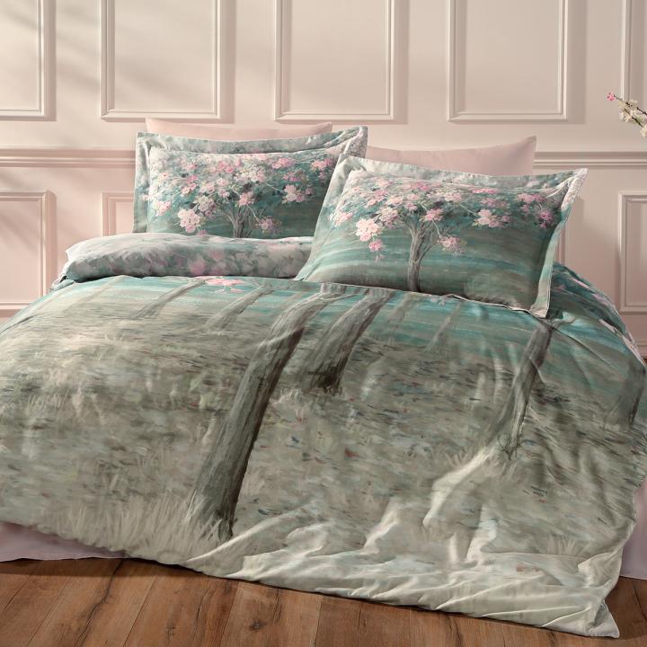 Постільна білизна Tivolyo Home сатин (Spring Tree, 200х220)